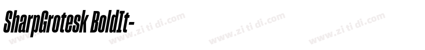 SharpGrotesk BoldIt字体转换